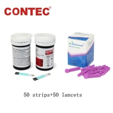 50pcs Blood Glucose Test Strip Diabetes paper+50 Lancets for CONTEC KH 100 Meter
