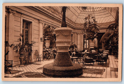 France Postcard Cannes Hotel de la Grande Bretagne The Hall c1940's Vintage