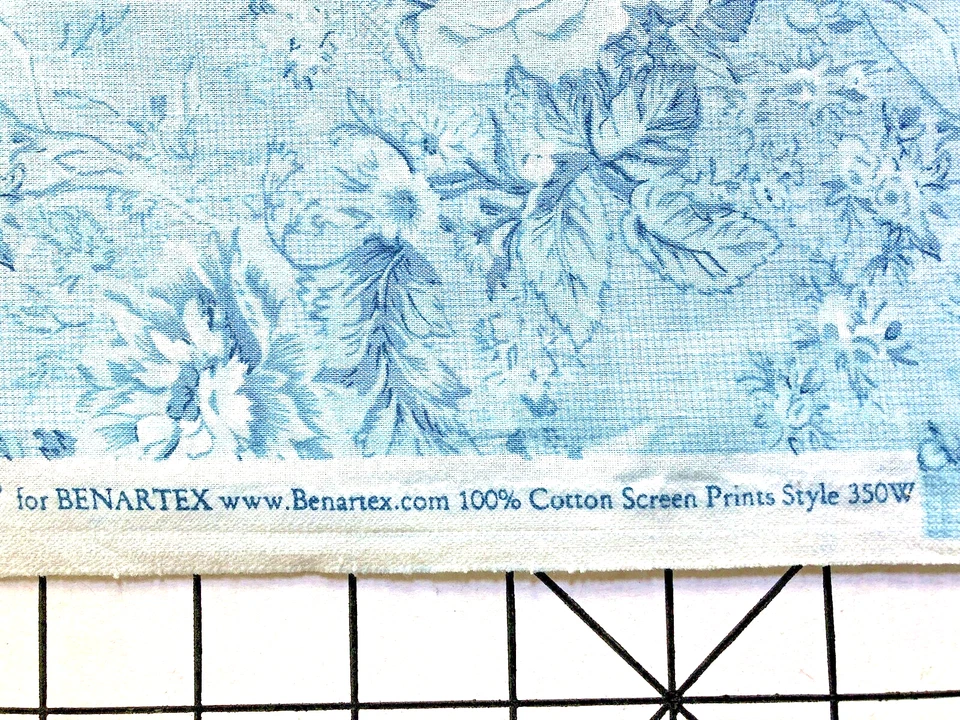 Tela de algodón azul suave Yours Truly Eleanor Burns para Benartex 108" de ancho por comprar Foto 3 de 4