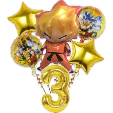 6pcs set-3 Goku Birthday Party Decoration Dragon Ball Z Kids Tableware