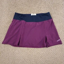 Brooks Skort Medium Short Purple A-Line Pleated Pull On
