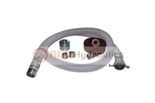 PVC Flexible Clear Suction Hose  1-1/2" x 20 FT  Conventional Kit  25 FT Red