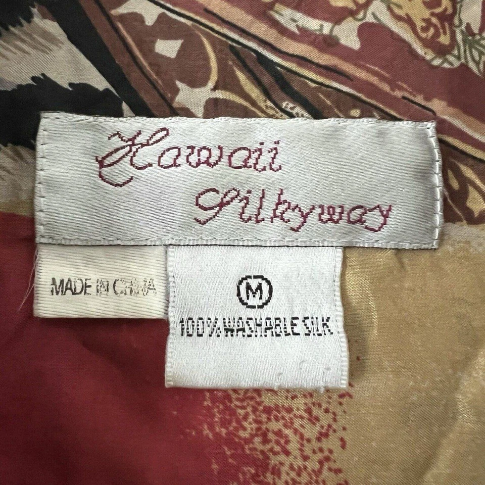 Top vintage Hawaii Silkyway para hombre talla M safari león cebra 100 % seda lavable Foto 2 de 4
