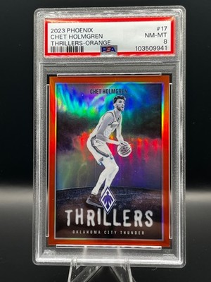 2023 Phoenix Thrillers Orange CHET HOLMGREN #7/49 PSA 8 - JERSEY NUMBER