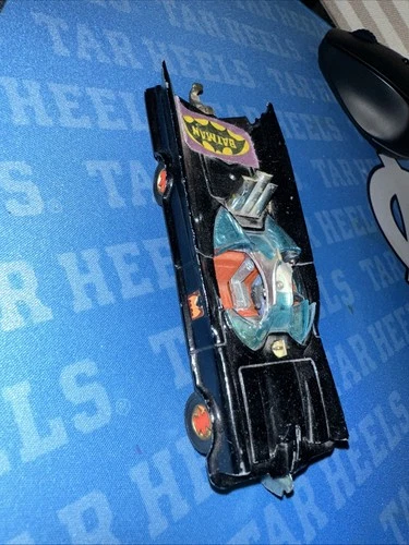 Vintage 1966 Corgi Toys 267 Batmobile w/ Batman Figure Diecast Car Great Britain