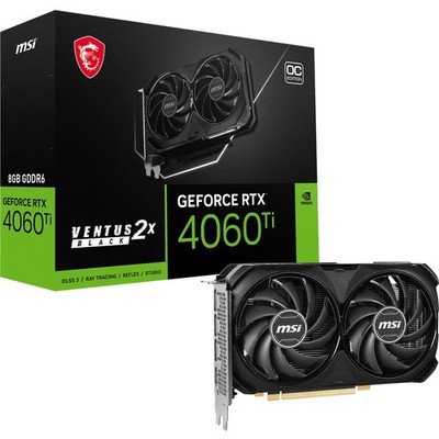 MSI GeForce RTX 4060 Ti Ventus 2X Black 8GB OC Gaming Graphics Card