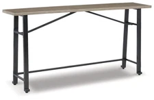 Signature Design by Ashley Lesterton Rustic Narrow Long Counter Table for Liv...