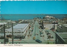 Birds Eye View-Downtown Street Scene-PORT ANG...