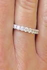 Stunning .92 TCW 2.5 mm Round Cut CZ Stackable Eternity Bridal Band Ring Size 10 — photo 6
