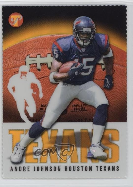 2003 Topps Pristine Gold Refractor Die-Cut /75 Andre Johnson Rookie RC HOF a1b