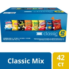 Frito-Lay Snacks Classic Mix Variety Pack, 42 Count