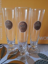 🇧🇪 3 Anciens Verres Bière de luxe Belge Loburg. Flûtes Années 70
