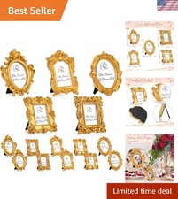 15 Elegant Gold Mini Frames - Vintage Baroque Style for Home  Celebrations