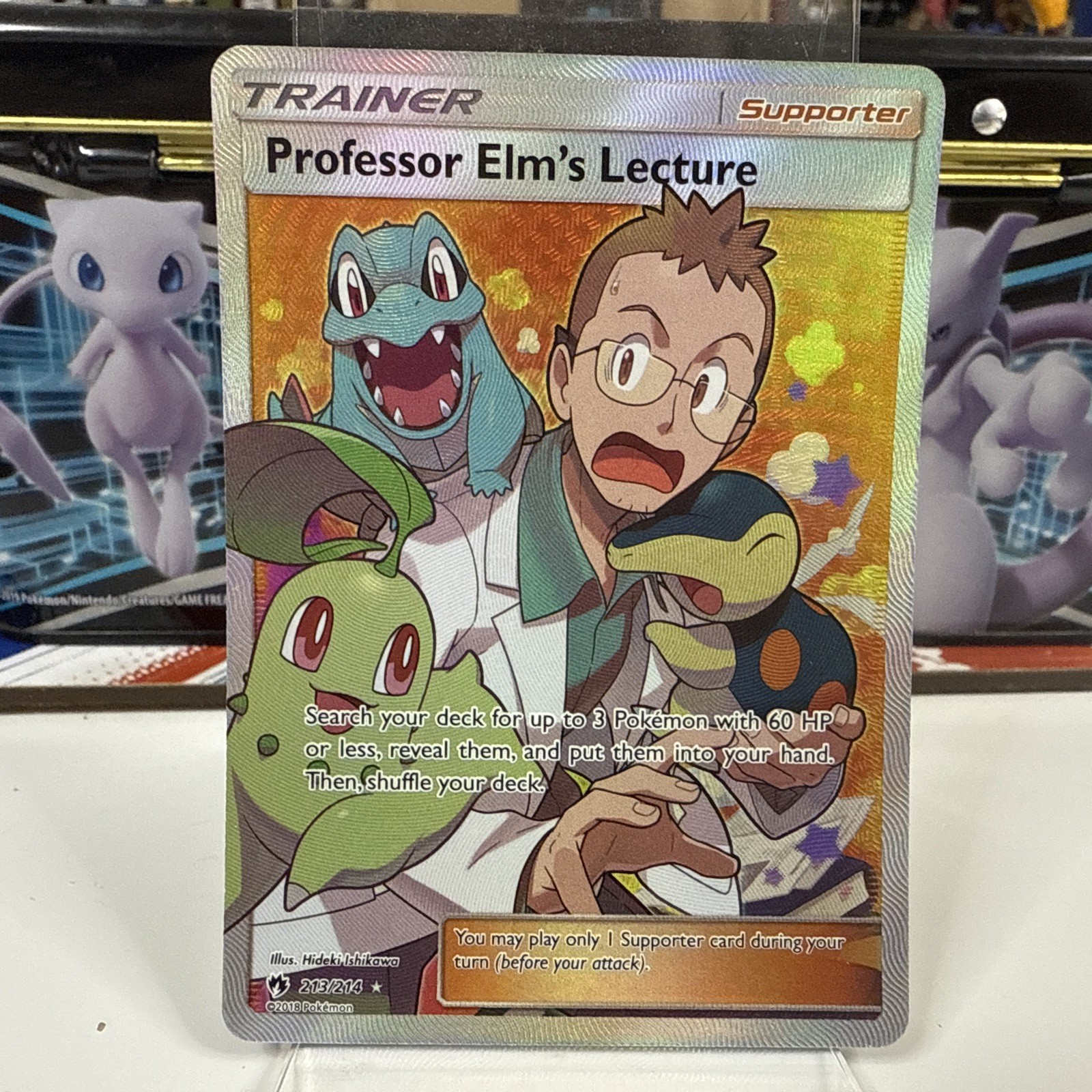 Pokémon TCG Professor Elm's Lecture Lost Thunder 213/214 Full Art Trainer