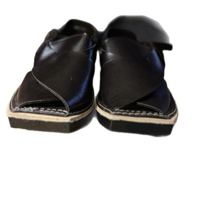 Peshawari By Bata Men s Handmade Chappel Chocolate Brown Traditional Sandals 7