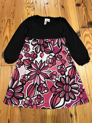 Route 66 Black Floral Lightweight Dress, Girls size 7/8 Medium