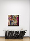 GERARD 12X12 IN-Abstract Expressionist Original Acrylic Painting Canvas Women — photo 3