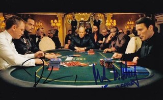 DANIEL CRAIG & M. MIKKELSEN CASINO ROYALE DOUBLE SIGNED 007 JAMES BOND AUTOGRAPH