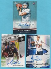 TEXANS AUTO LOT OF 3 CERTIFIED AUTO AUTOGRAPH CARDS KEENUM BRINK JONES