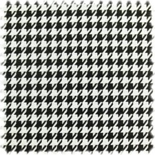 Trevira CS Möbelstoff Teramo Hahnentritt Schwarz / Weiss