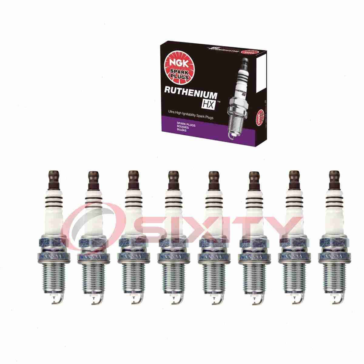 8 pcs NGK Ruthenium HX Spark Plugs for 2006-2010 BMW 650i 4.8L V8 - Engine jr