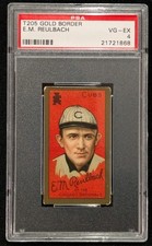 1911 T205 Gold Border Ed E.M. Reulbach PSA 4 VG-EX Piedmont Chicago CUBS Bear