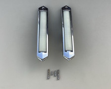 1975-1979 Lincoln Continental Sedan Side Pillar Light Chrome Trim Bezel Set