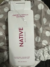 Native Natural Body Wash, Cherry  Vanilla Macaron Sulfate Free 18 oz