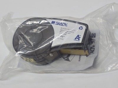 Brady M21-1000-427 B-427 1'' Self-Laminating Vinyl Wire Labels Black On White