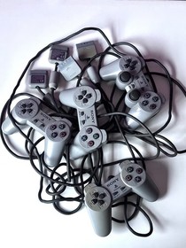 Sony PlayStation 1 PS1 Console Lot (4) UNTESTED Parts or Repair W/Controllers 