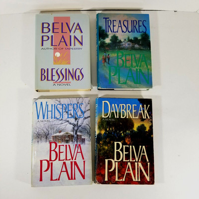 Lot Of 4 Belva Plain Hardcover Books Treasures Blessings Daybreak Whispers