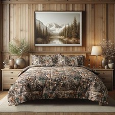 Realtree Edge Camo Twin Comforter Set 2 Piece Polycotton Rustic Farmhouse