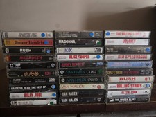 30 Cassette Tape Lot: AC/DC Megadeth Van Halen GNR Madonna Rock Metal Pop VTG