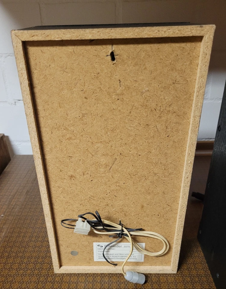 Lautsprecher 2 Stück schwarz für Stereoanlage Schneider Midi 2275 oder ähnliche - Bild 3 von 4