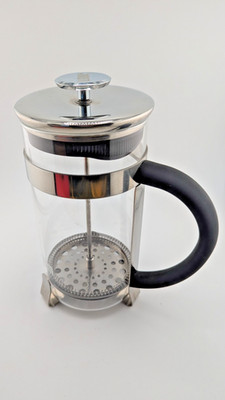 Bialetti Fine Coffee French Press Coffee Maker Glass and Stainless Steel Black