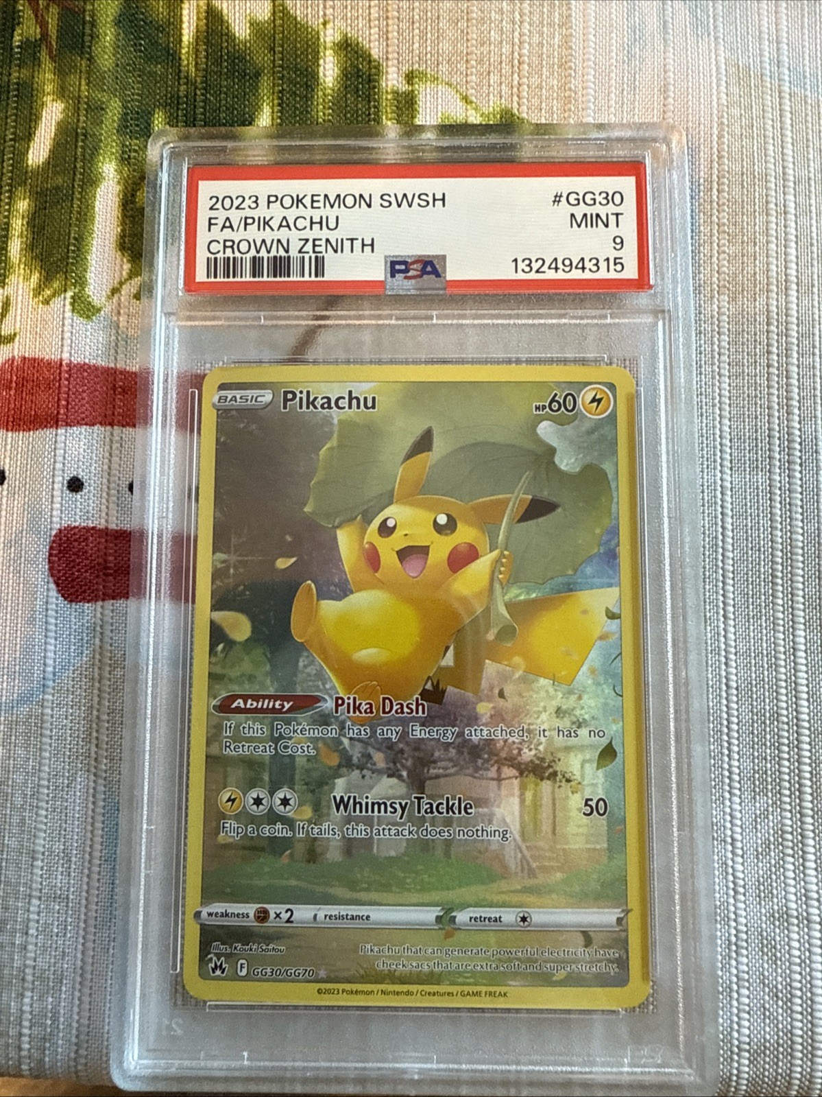 Pikachu GG30/GG70 Crown Zenith: Galarian Gallery Holo PSA 9