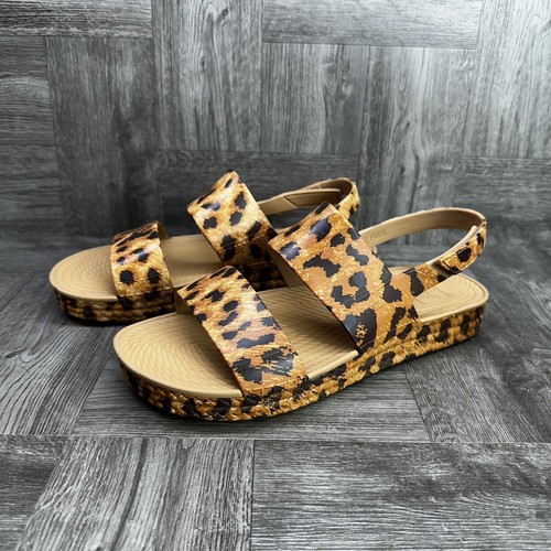 REEF Water Vista Women's size 10 Leopard Open Toe Sling Back Sandals - Picture 4 of 10
