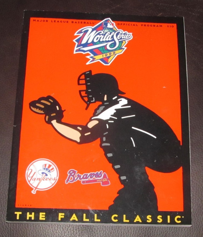 1999 MLB World Series The Fall Classic Official Program Yankees vs Braves