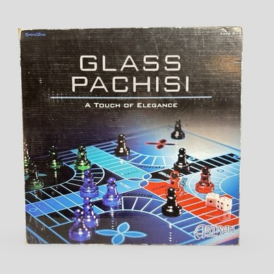 Excalibur Glass Pachisi Family Board Game Set 2011 Artisan Games Complete