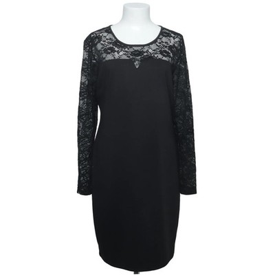 Ichi, Kleid, Größe: XL, Schwarz, Elasthan/Polyester/Viskose, Blumen, Spitze #acG