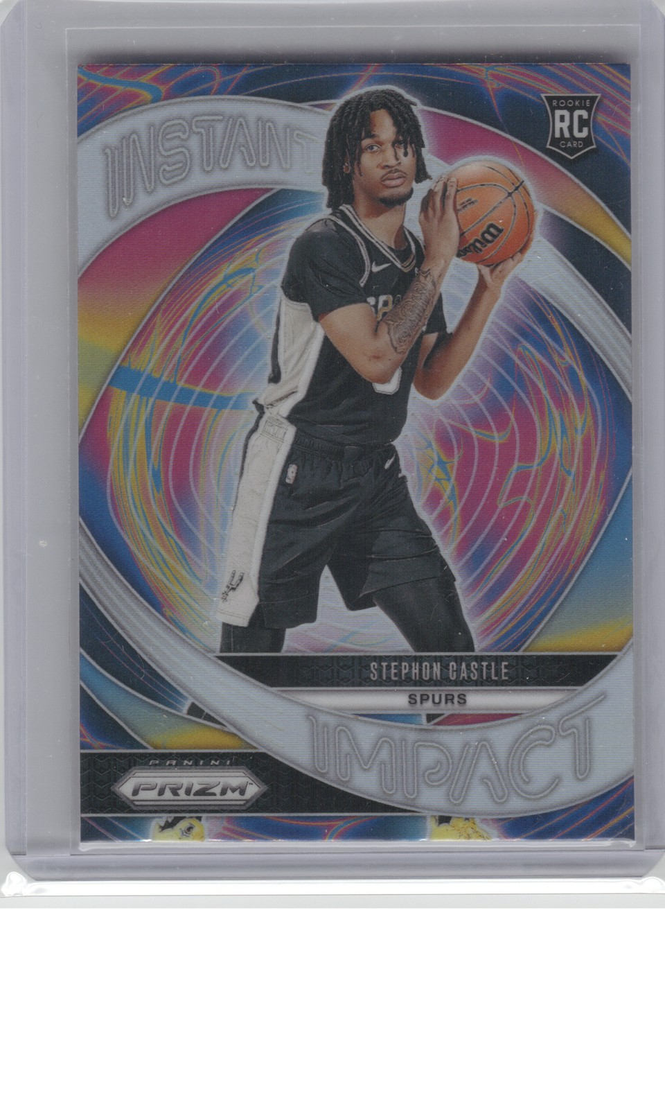 2024-25 Panini Prizm #4 Stephon Castle Instant Impact Prizms Silver B18R2C56