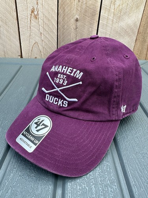 #ad #x27;47 Brand Clean Up Anaheim Mighty Ducks Cap Purple Adjustable Dad Hat Sticks $24.99
