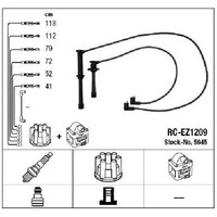 ZüNdleitungssatz FüR Mazda 323 BA 2.0 94 Bis 98 NGK 8B6P18140T ZE3118140