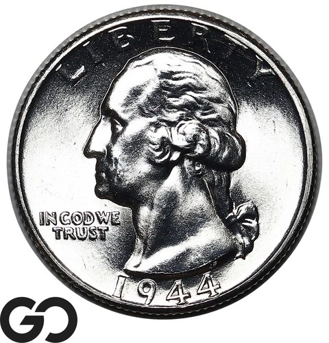 1944-D Washington Quarter, Blast White Superb Gem BU++