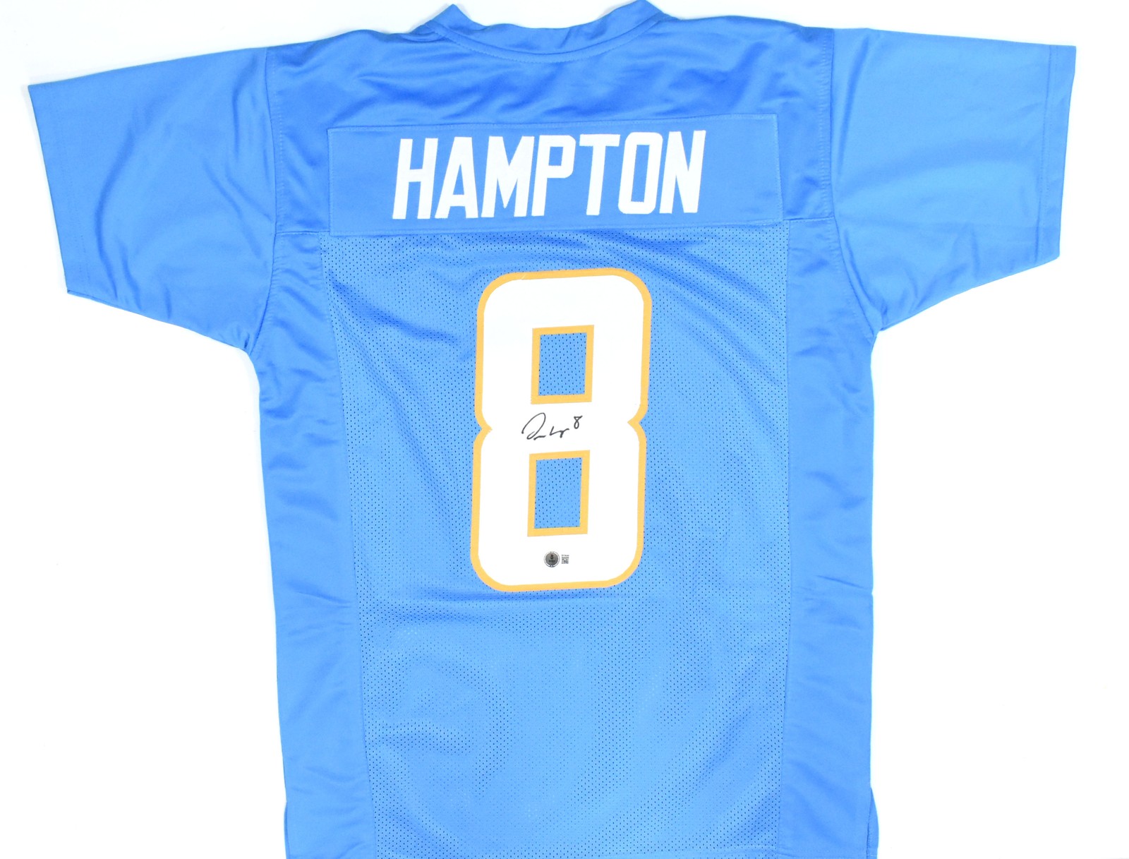 Omarion Hampton Autographed Signed Los Angeles Chargers Blue Pro Style Jersey - Beckett W Hologram *Black 