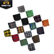 Macleod of Lewis TARTAN 48x48 Shawl Wrap Acrylic Wool-Fringe St Patrick's
