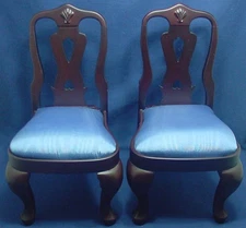 American Girl Felicity Queen Anne Chair Set of 2 Tea Chairs Pleasant Company