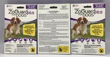 Lot Of 3 Promika ZoGuard Plus Flea and Tick Prevention for Dogs Medium 23-44lbs