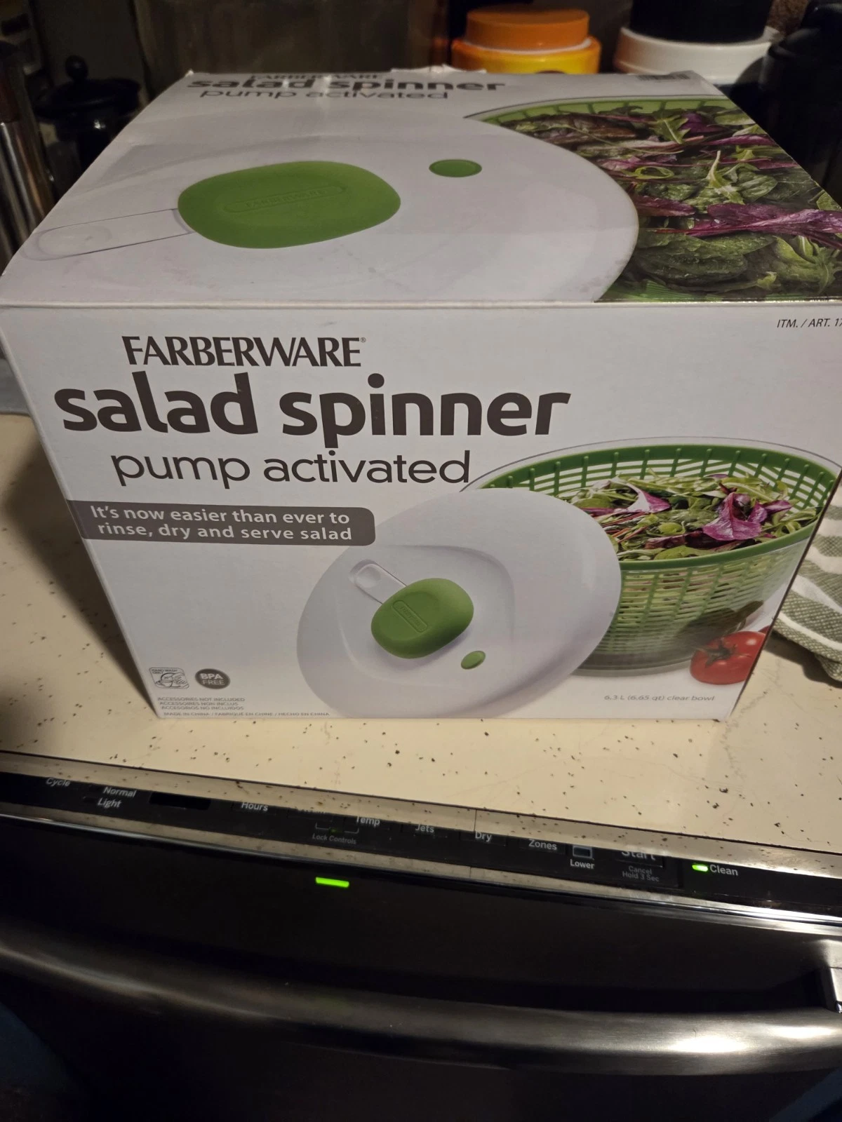 Farberware Salad Spinner 6.3L Pump Activated Large Capacity