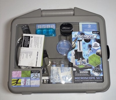 Kids Discovery #MINDBLOWN Microscope Set 48-Piece with Durable Metal,   Science